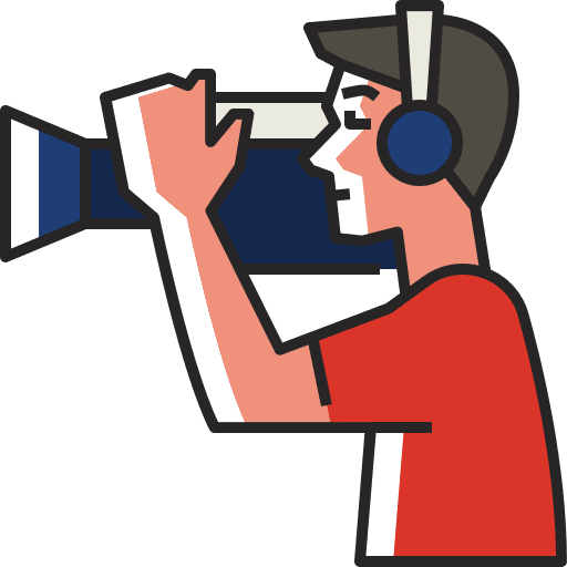Cameraman record videography user icon