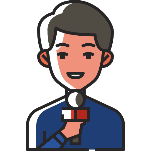 Reporter journalist press news icon Reporter journalist press news icon
