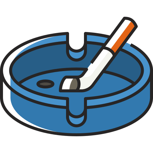 Ashtray smoke smoking cigarette icon