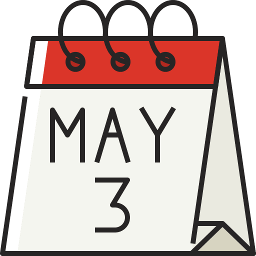 Calendar may media press icon Calendar may media press icon