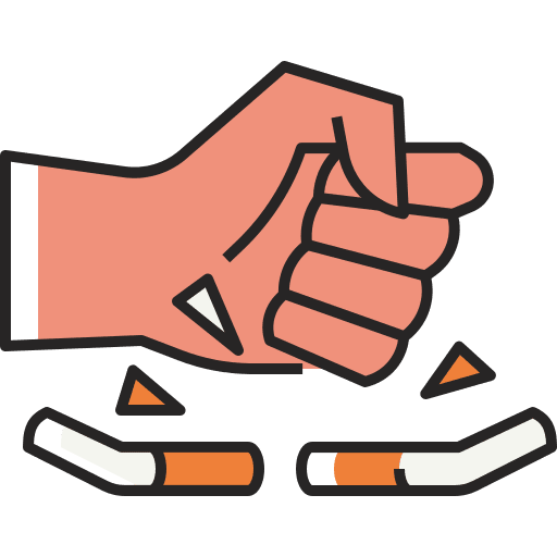Cigarette smash no tobacco day broken icon