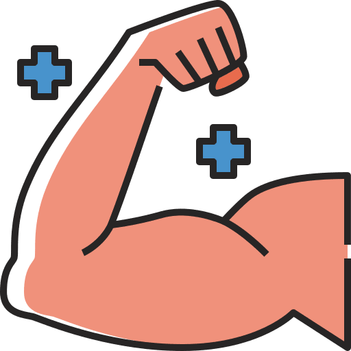 Muscle healthcare and medical muscle muscle flex icon