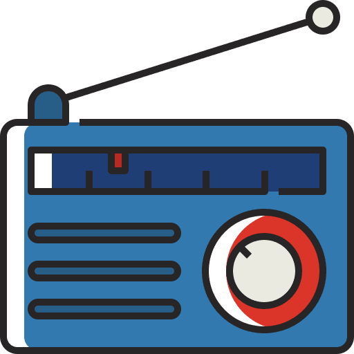 Radio communications radio antenna electronics icon Radio communications radio antenna electronics icon