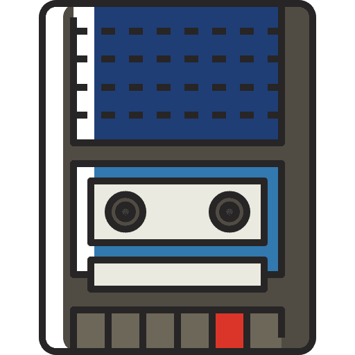 Tape recorder journalist journalism electronics icon Tape recorder journalist journalism electronics icon
