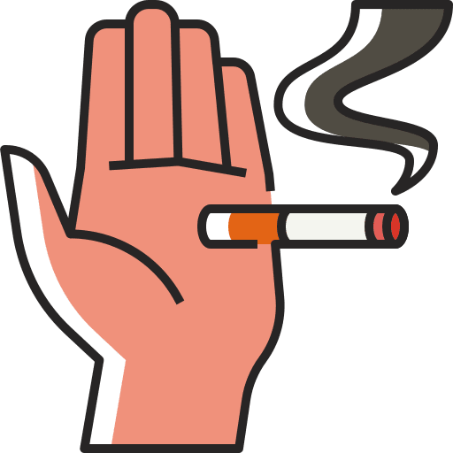 No smoking unhealthy cigarette tobacco icon No smoking unhealthy cigarette tobacco icon