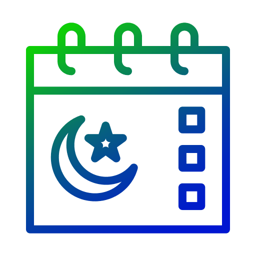 Calendar islam cultures time and date icon