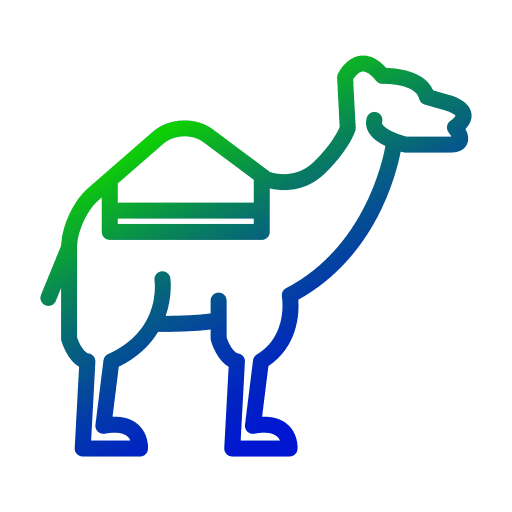 Camel zoo animals wildlife icon