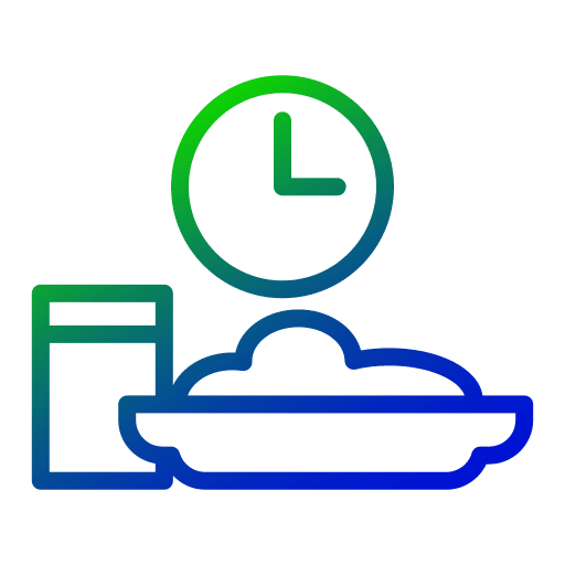 Eat muslim fasting clock icon