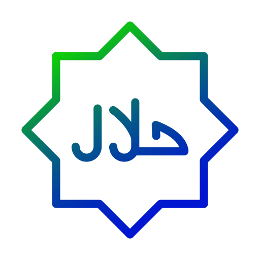 Halal muslim ramadan fasting icon