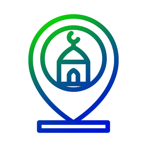 Mosque islam maps and location pointer icon