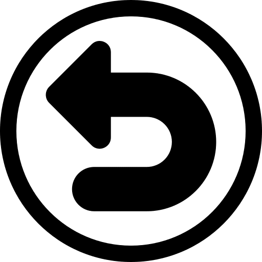 Curve arrow ui trajectory left arrow icon