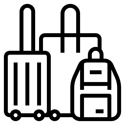 Baggage vacation trip suitcase icon