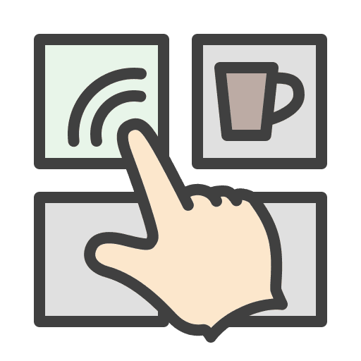 Choose hand choose coffee icon