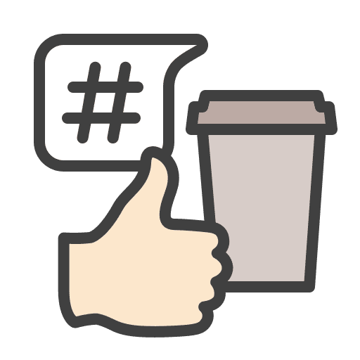 Coffee cup like review paper cup icon
