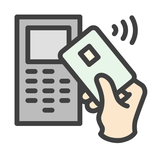 Pay card online payment contactless payment icon
