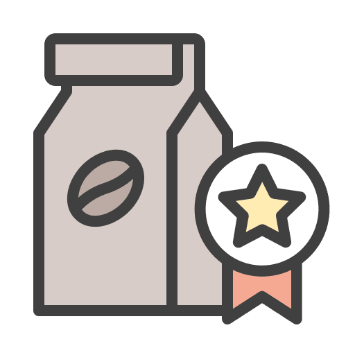 Quality quality star beverage icon