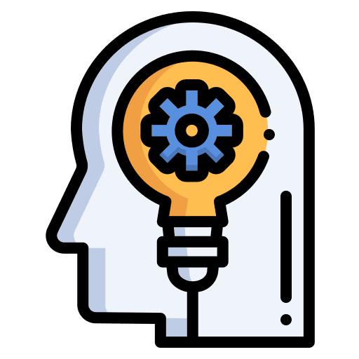 Creative thinking people think inspiration icon