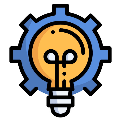 Idea gear idea design thinking icon