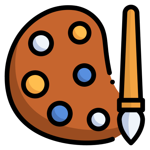 Paint palette entertainment artist painting icon Paint palette entertainment artist painting icon
