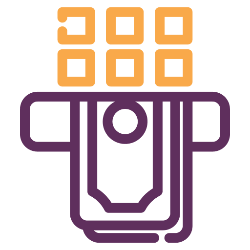Atm machine business cash withdraw icon