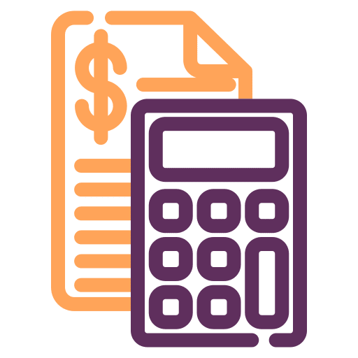 Budget calculator financial budgeting icon