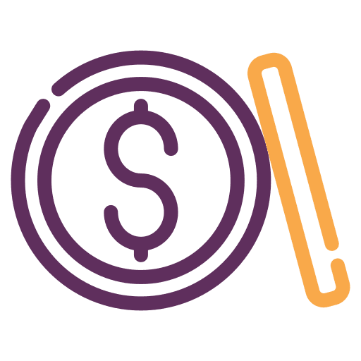 Coins finance money dollar icon