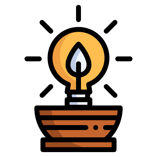 Growth education candle plant icon Growth education candle plant icon