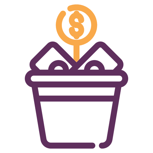 Investment money currency plant icon Investment money currency plant icon