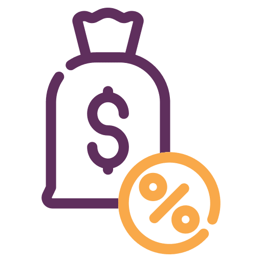 Loan money bag debt bank icon Loan money bag debt bank icon