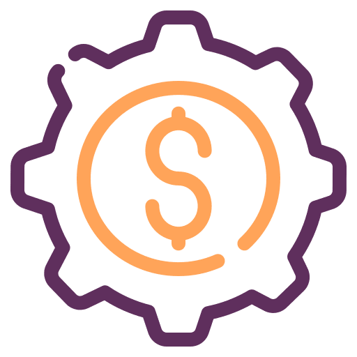 Money management investment business and finance settings icon Money management investment business and finance settings icon