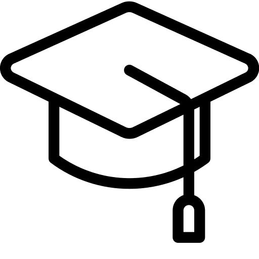 Graduation cap college university education icon