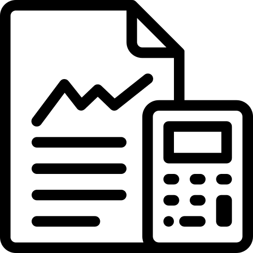 Economy paper economy calculator icon