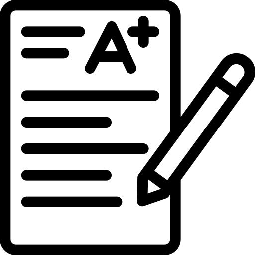 Exam education paper pencil icon Exam education paper pencil icon