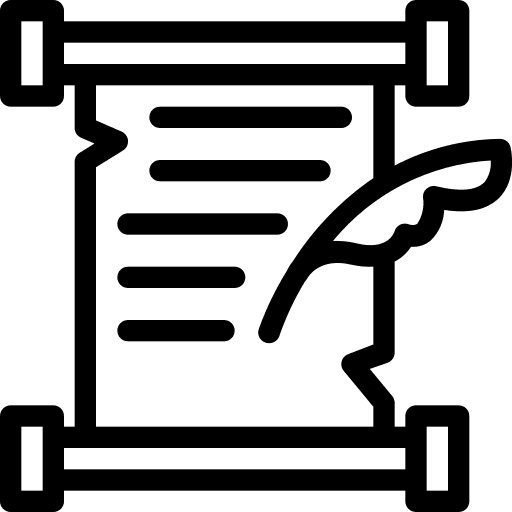 History art ancient scroll old paper icon History art ancient scroll old paper icon