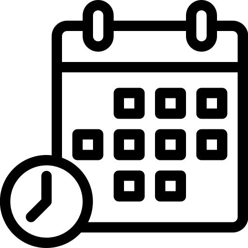 Schedule clock organization time and date icon Schedule clock organization time and date icon