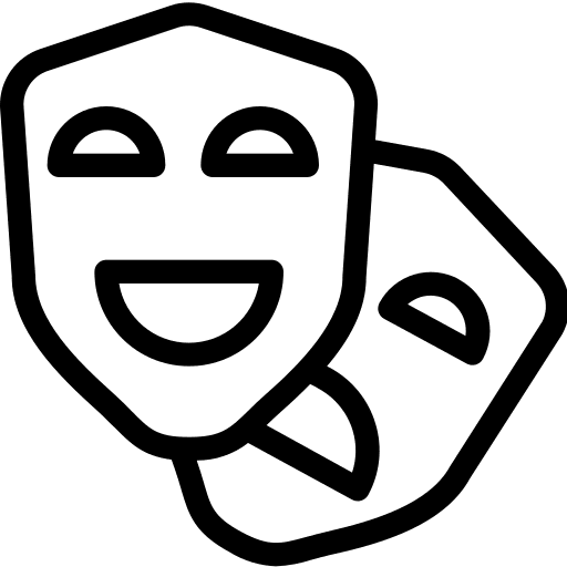 Theater mask cultures theater icon