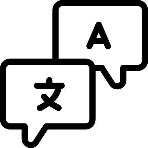 Translate chat bubble education dialogue icon