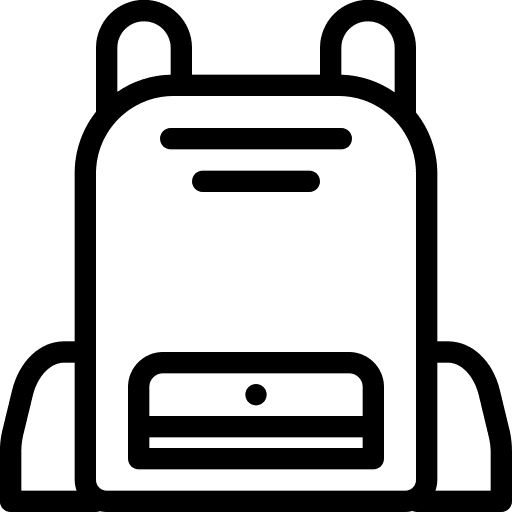 Backpack school bag luggage education icon Backpack school bag luggage education icon