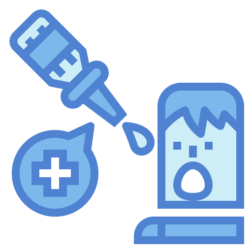 Oral vaccine drop vaccine man icon
