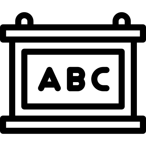 Whiteboard presentation grammar school icon Whiteboard presentation grammar school icon