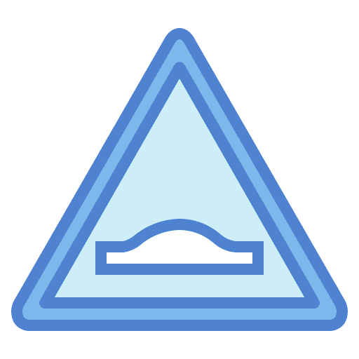 Hump traffic sign road sign hump icon