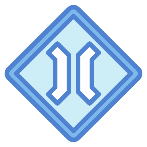 Narrow bridge road sign narrow bridge traffic sign icon Narrow bridge road sign narrow bridge traffic sign icon