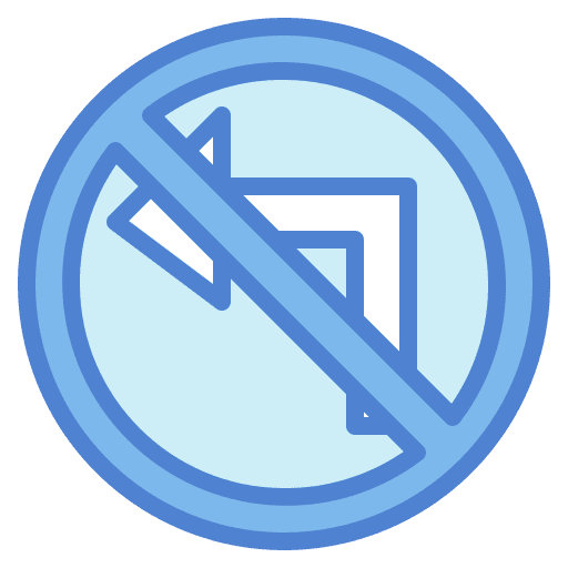 No turn left signaling no turn left road sign icon No turn left signaling no turn left road sign icon