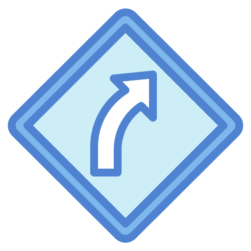 Right turn signaling right turn traffic sign icon Right turn signaling right turn traffic sign icon