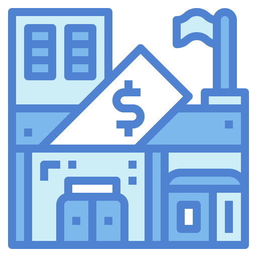 Bank building banking finance icon