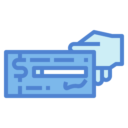 Bank check money banking business and finance icon