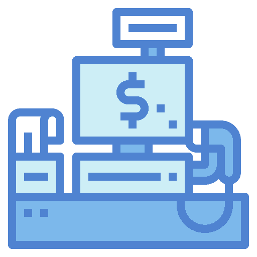 Cash register business business and finance commercial icon