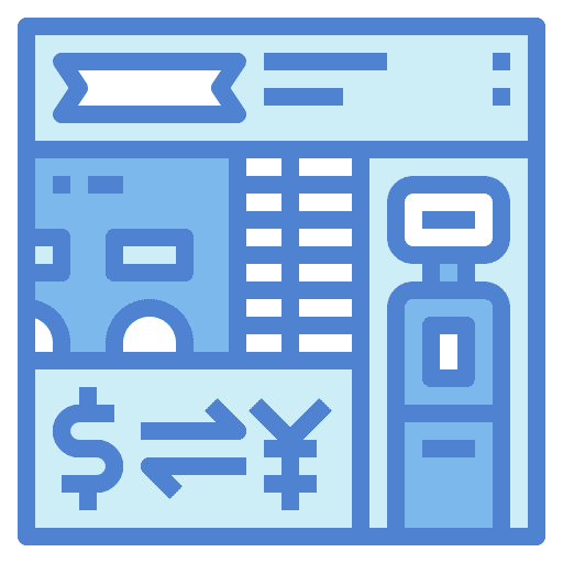 Money exchange business and finance banking building icon Money exchange business and finance banking building icon