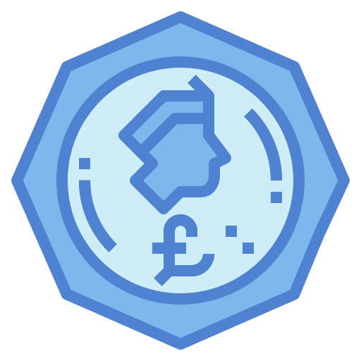 Pound business business and finance coin icon Pound business business and finance coin icon
