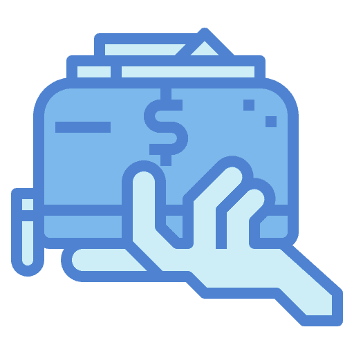 Wallet cash money hand icon Wallet cash money hand icon